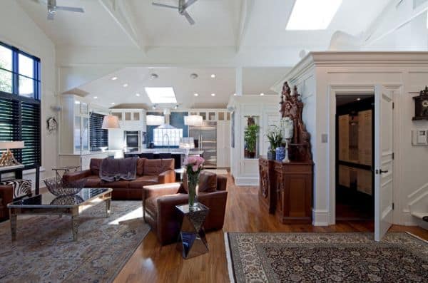 Stunning Living Room Design With A Brown Leather Sofa Dream Home