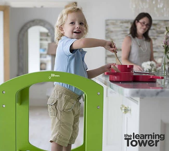 A helping stool for the kids in the kitchen