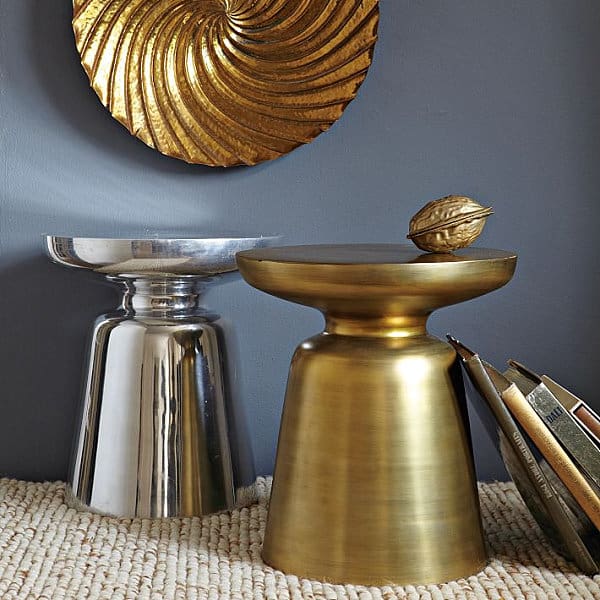 Brass side table