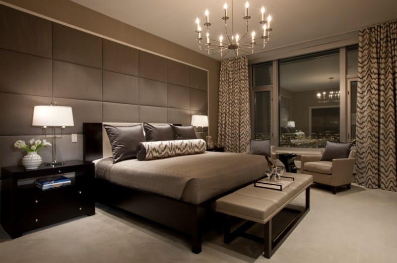 City bedroom with plush details 10 Relaxing Bedrooms That Bring Resort Style Home