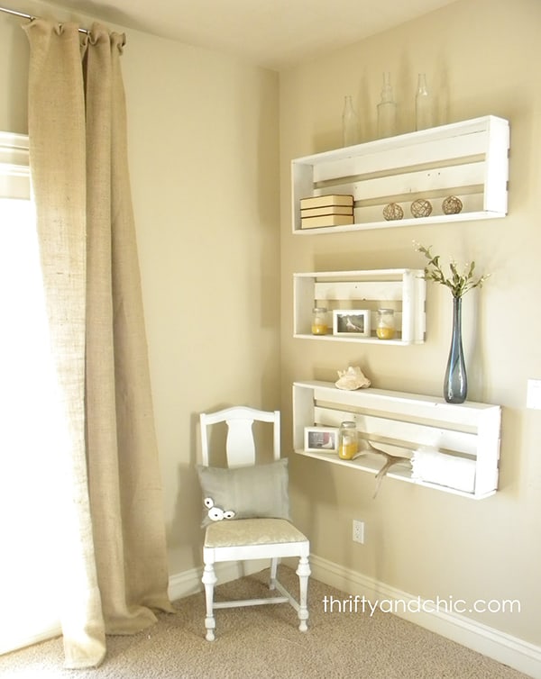 DIY Crate Shelves