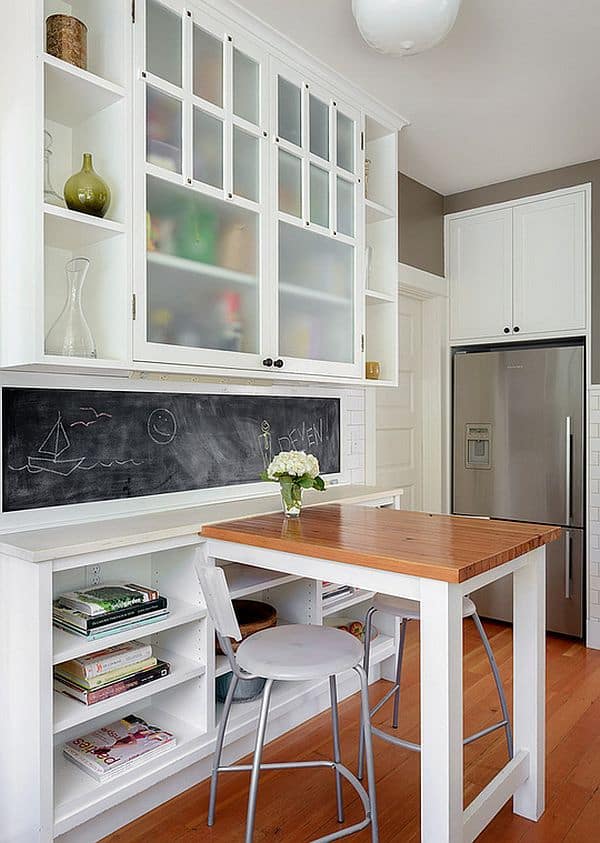Smart homework zone for the kids in the kitchen