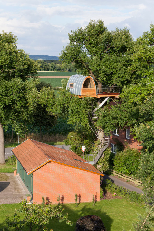 A Modern Treehouse Built Around an Oak Tree Photo A Modern Treehouse Built Around an Oak Tree in main architecture Category