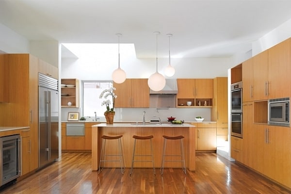 california kitchen decoration with clean lines and natural materials
