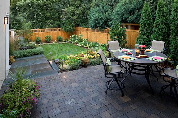 contemporary backyard retreat landscape