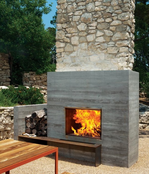 12 Amazing Modern Outdoor Fireplaces Photo 12 Amazing Modern Outdoor Fireplaces in main interior design architecture Category