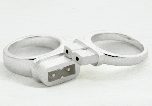 Plug And Socket Duo Ring By Anna Yu
