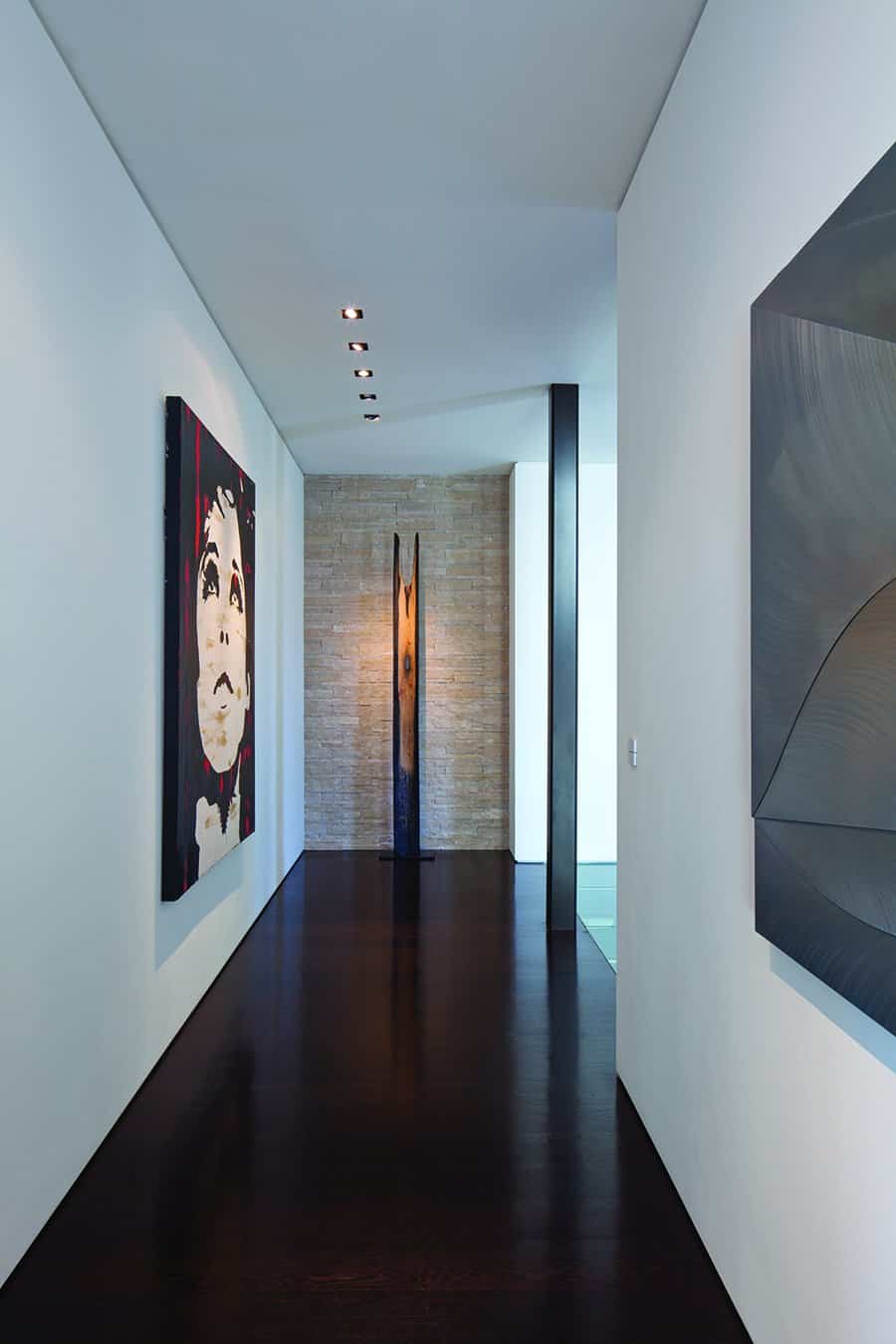 Art gallery styled corridor