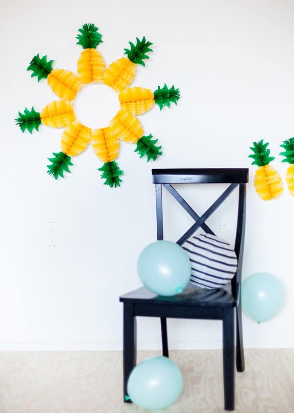 Festive pineapple wreath 3 Refreshing Summer Party Themes