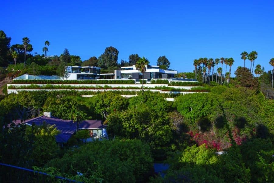 View of the terraced Laurel Way Residence