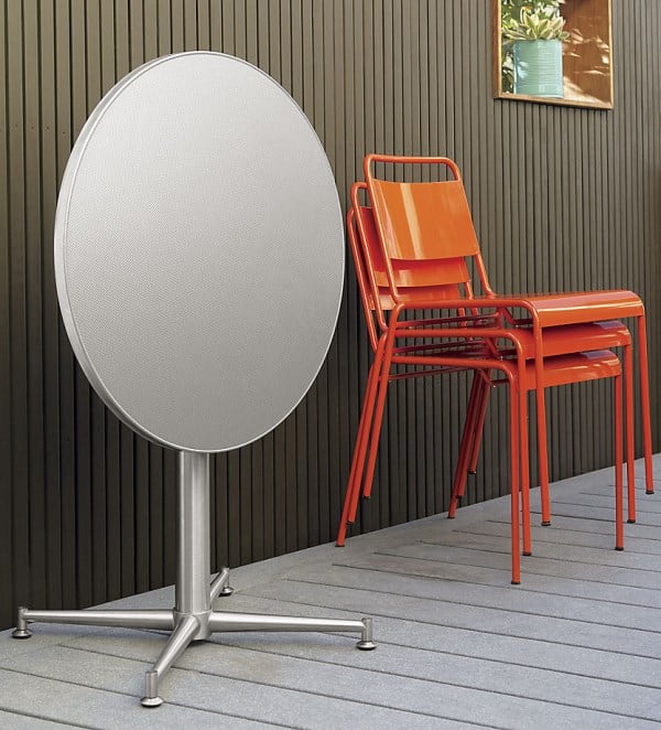 Vivid orange stacking chairs 20 Fun And Fabulous Summer Decor Finds