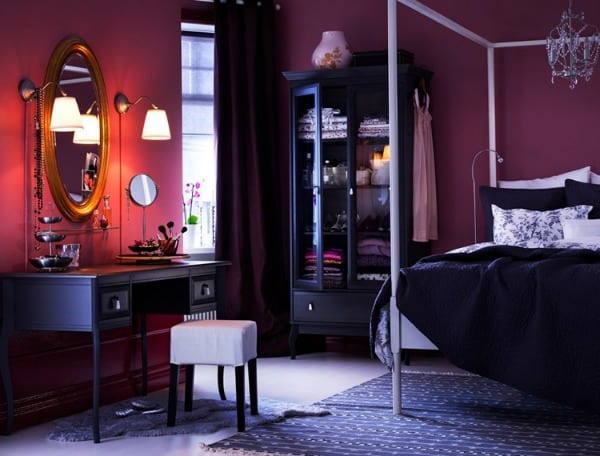 moody girly ikea bedroom