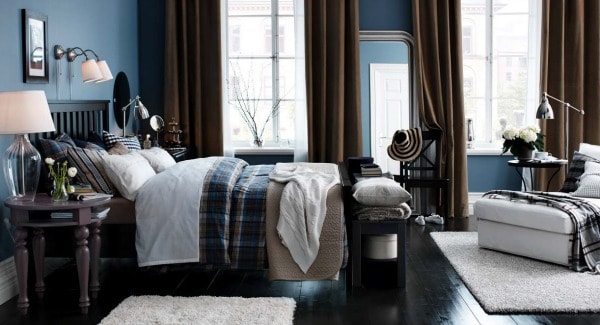 dark and masculine ikea bedroom