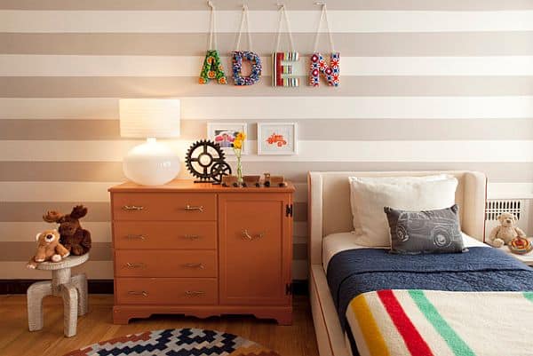 kids name on the wall DIY project Six Ways for Your Five and Under Kids to Feel at Home in Every Room
