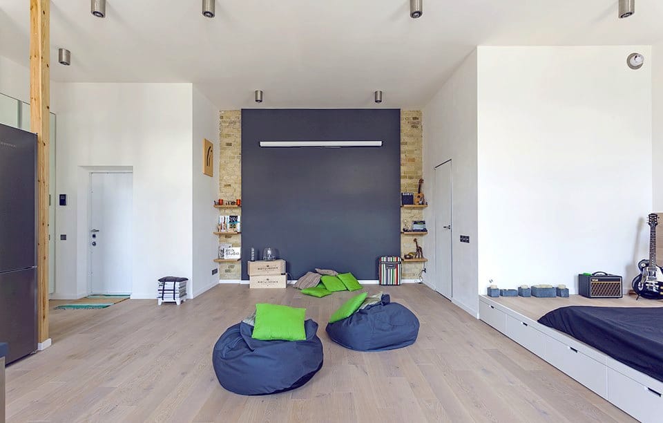 modern apartment 9 modern apartment 9 Unusual Layout Defining a 58 Sqm Open Studio Apartment in Ukraine