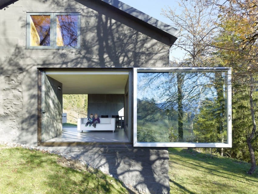architecture project Savioz House Barn Converted into Minimalist Holiday House in Ayent, Switzerland
