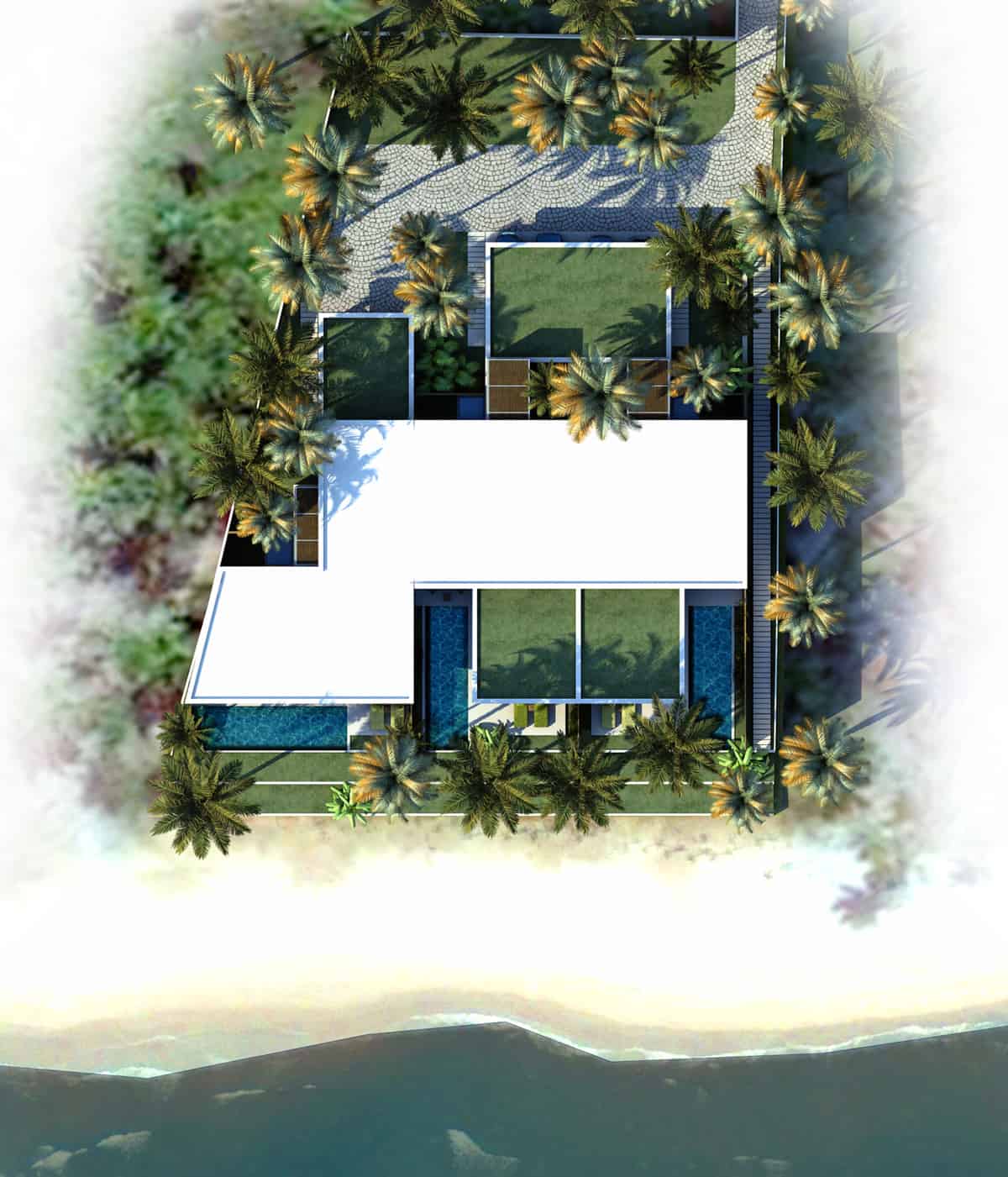 plans 11 Holiday Inspiring Palm Tree Hideout in Vietnam: Oceanique Villas