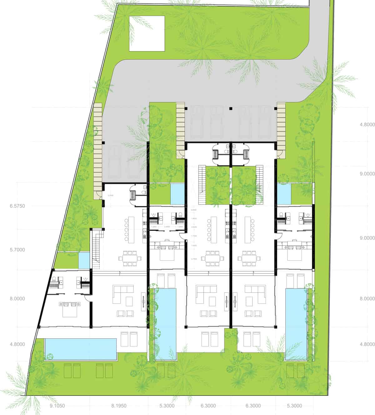 plans 21 plans 21 Holiday Inspiring Palm Tree Hideout in Vietnam: Oceanique Villas