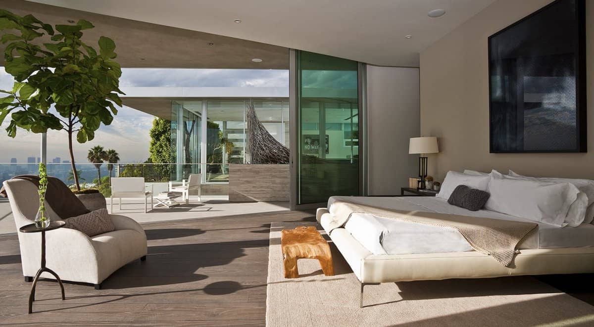 Bedroom and terrace Bedroom and terrace DJ Aviciis Astounding $15.5 Million Property in Hollywood Hills